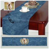 Custom Photo&Name Puppy Printing Table Runner