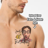 Custom Face&Name&Age Birthday Temporary Tattoo