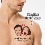 Custom Face&Name Couple Temporary Tattoo