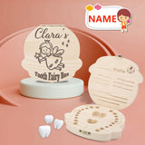 Custom Name Angel Magic Children's Wooden Tooth Box