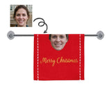 Custom Face Merry Christmas Towel